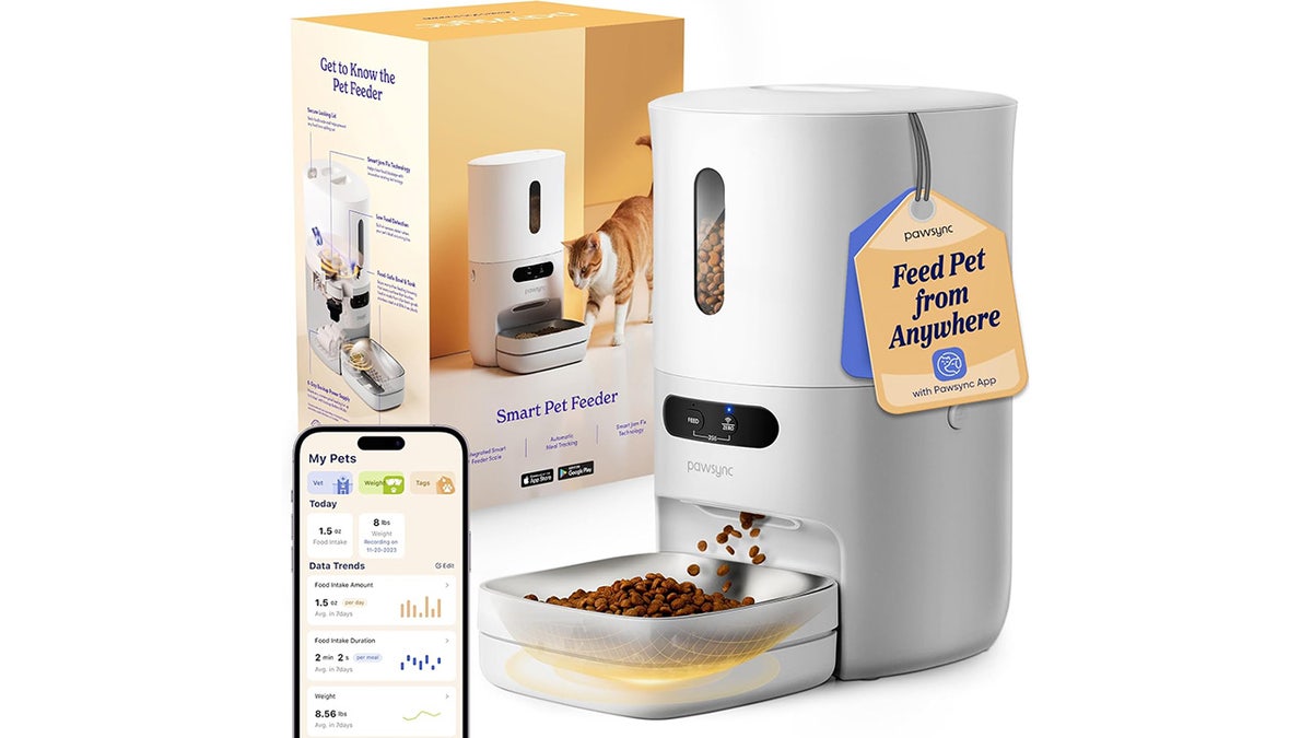 Set up meals, portion sizes and track your pet’s feeding records with this app-enabled feeder.