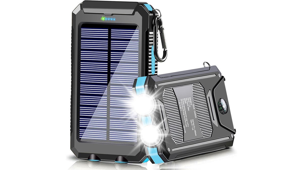 This portable power bank can charge multiple gadgets.