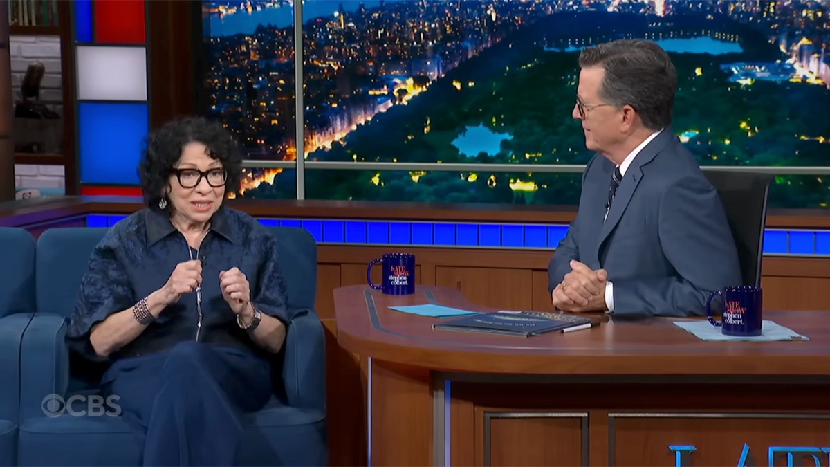 Justice Sonia Sotomayor and Stephen Colbert