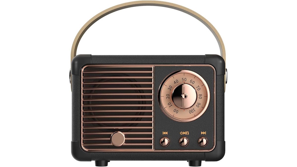 Keep this small, powerful speaker anywhere.