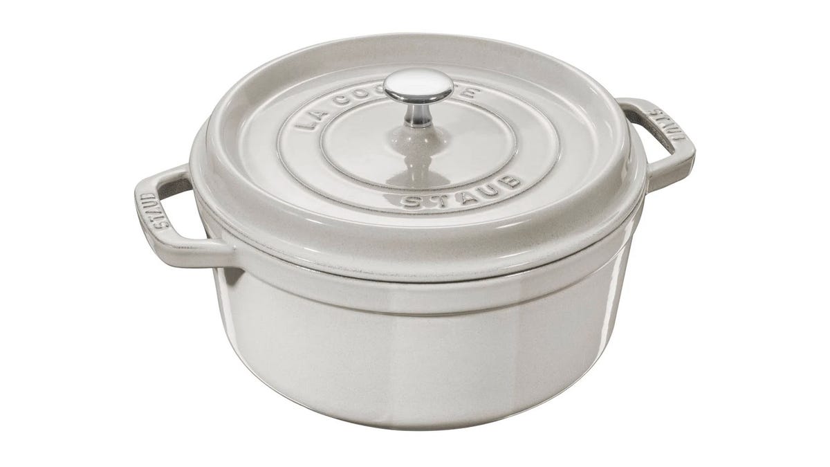 Grab this round cast iron that excels at slow-cooking.