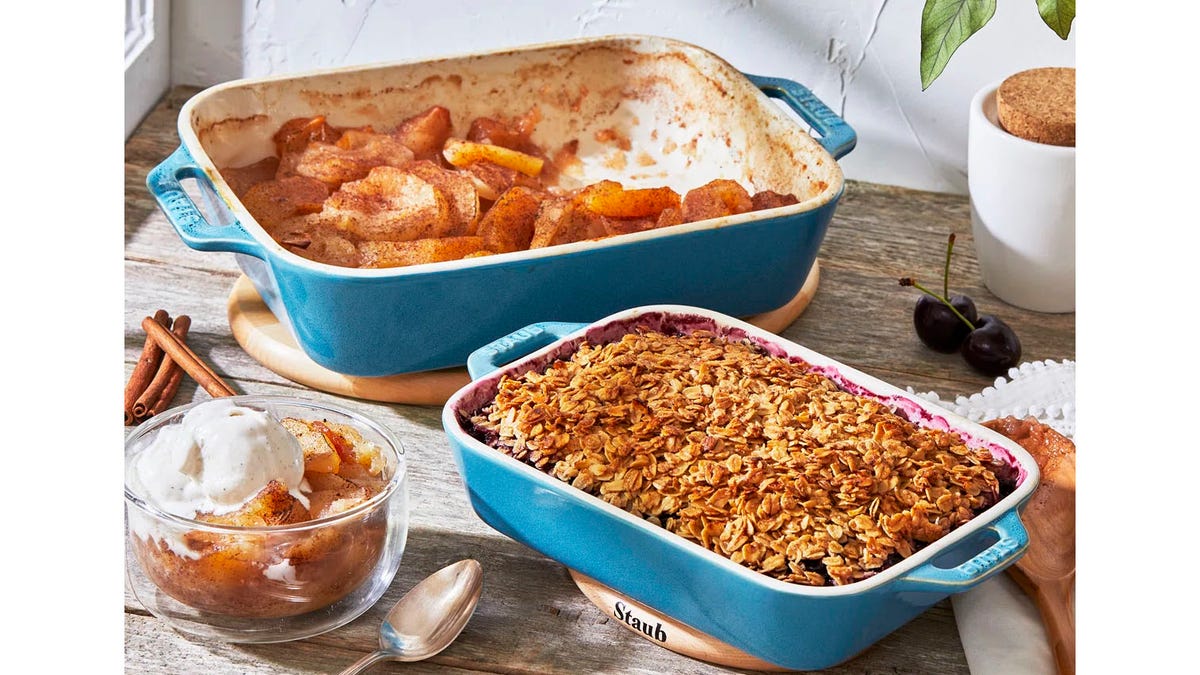 This ceramic baking dish set is perfect for the season.