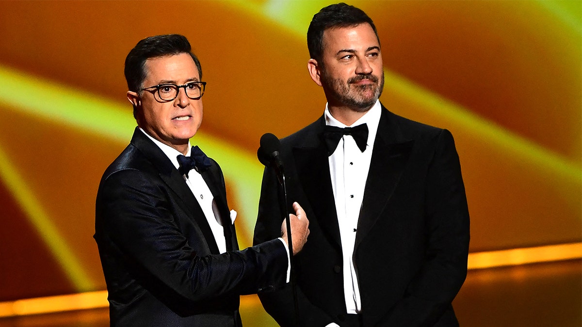 Stephen Colbert and Jimmy Kimmel