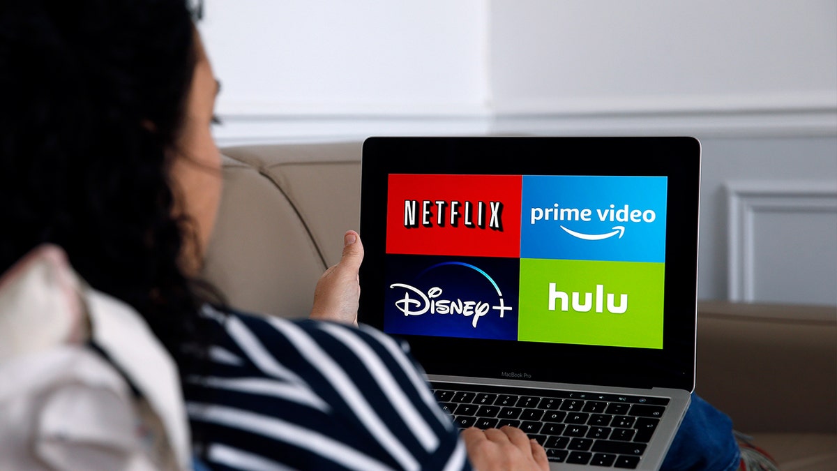 streaming apps including netflix, disney, hulu, prime displayed on laptop screen
