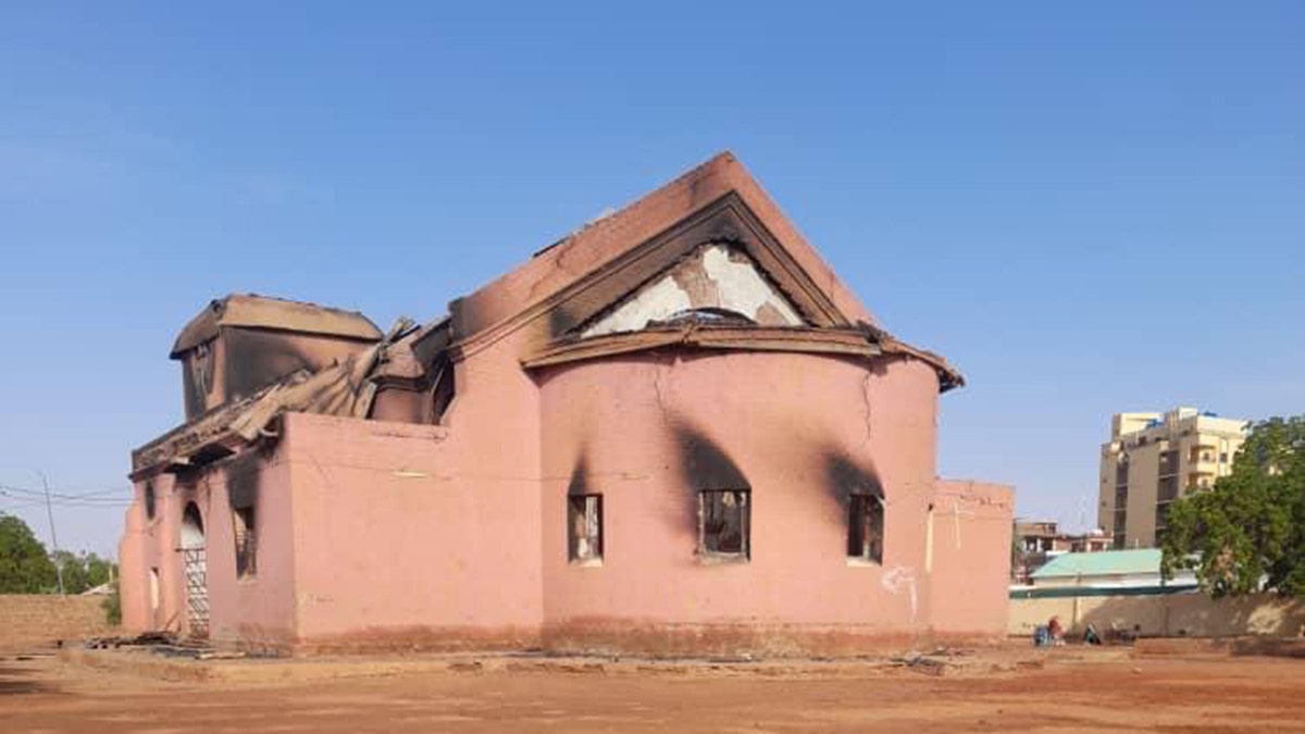 A church bombed in Sudan