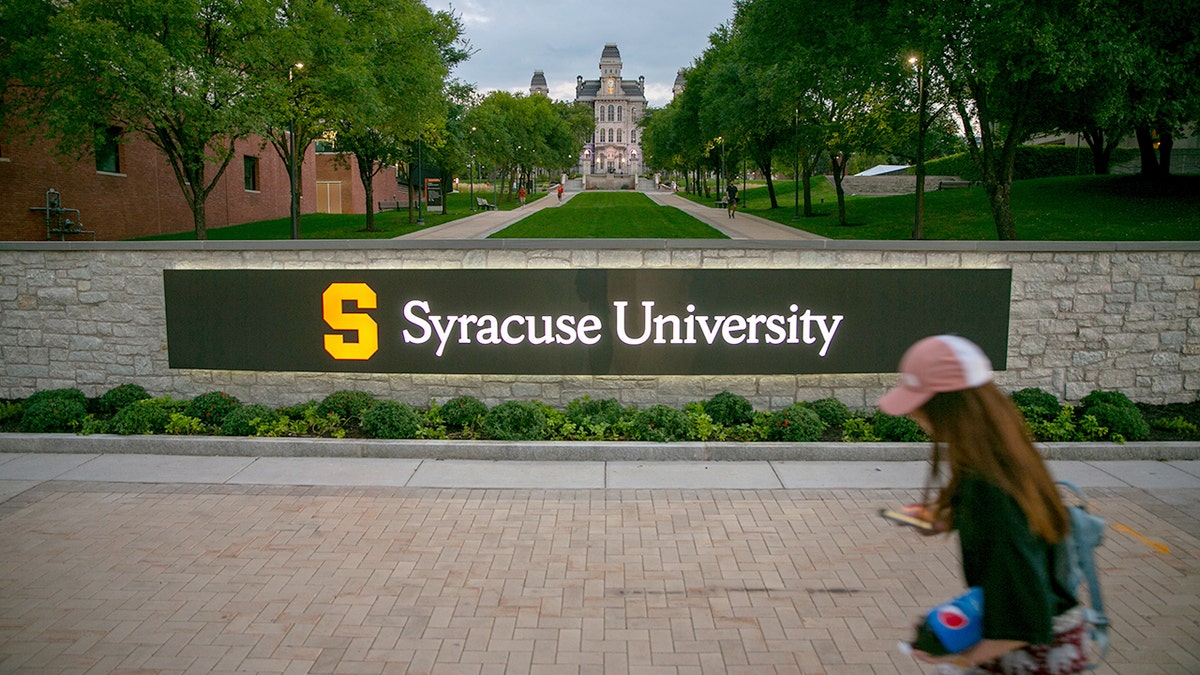 Syracuse University campus and signage