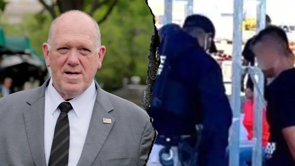 Trump border czar, left, ICE raid at Georgia Hyundai plant , right.