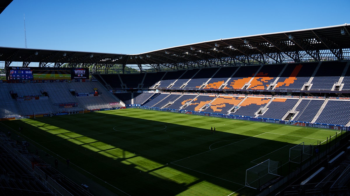 TQL Stadium on August 30, 2025 in Cincinnati, Ohio, general vision within TQL Stadium before the MLS game. The Stadium recently announced an offensive comment from one of its co-owners about Conservative activist Charlie Kirk, severing contact with one of its suppliers, Lucius Q.