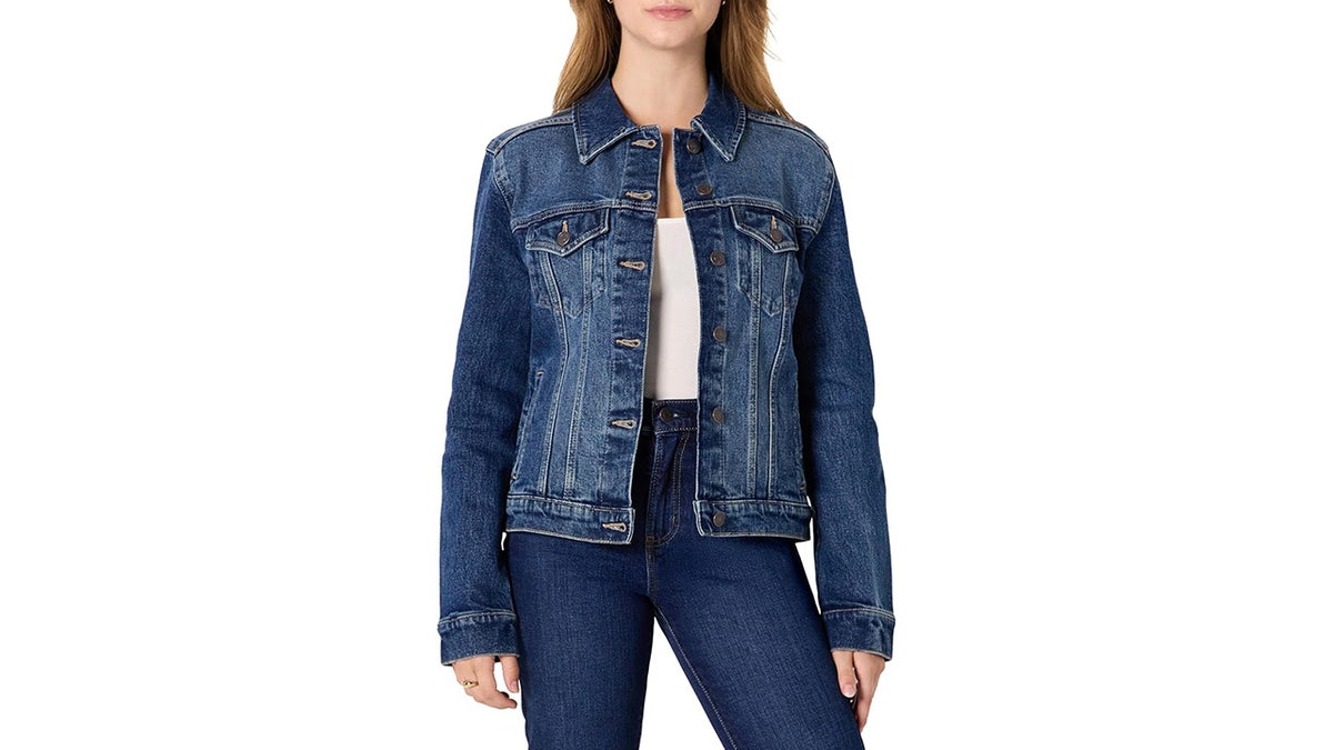A trucker jean jacket has plenty of pockets and is great for cool fall days.