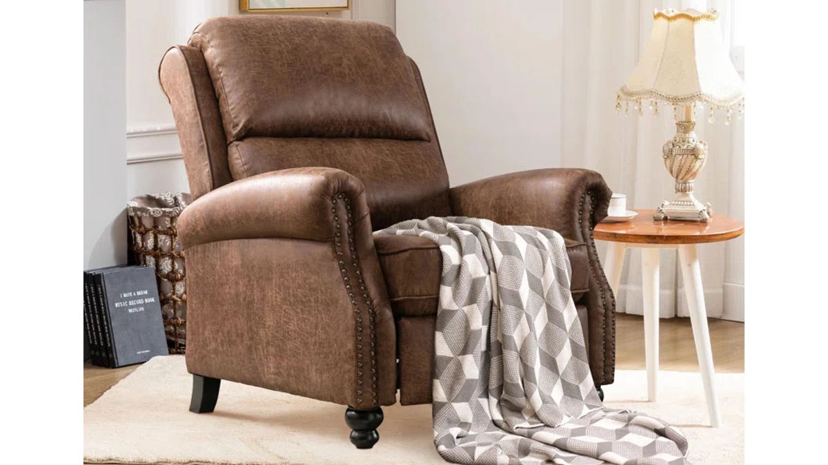 This stylish recliner will look great in your space.