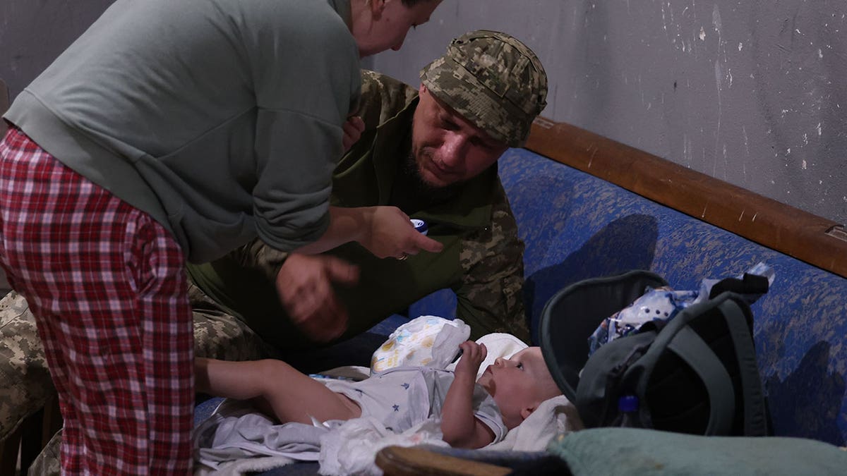 The Ukrainian child survives the Russian drone strike