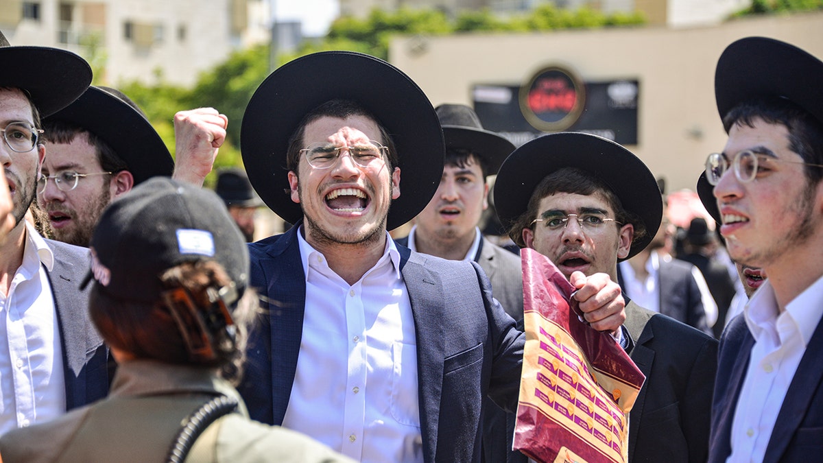 Ultra-Orthodox group protest against conscription in Israel