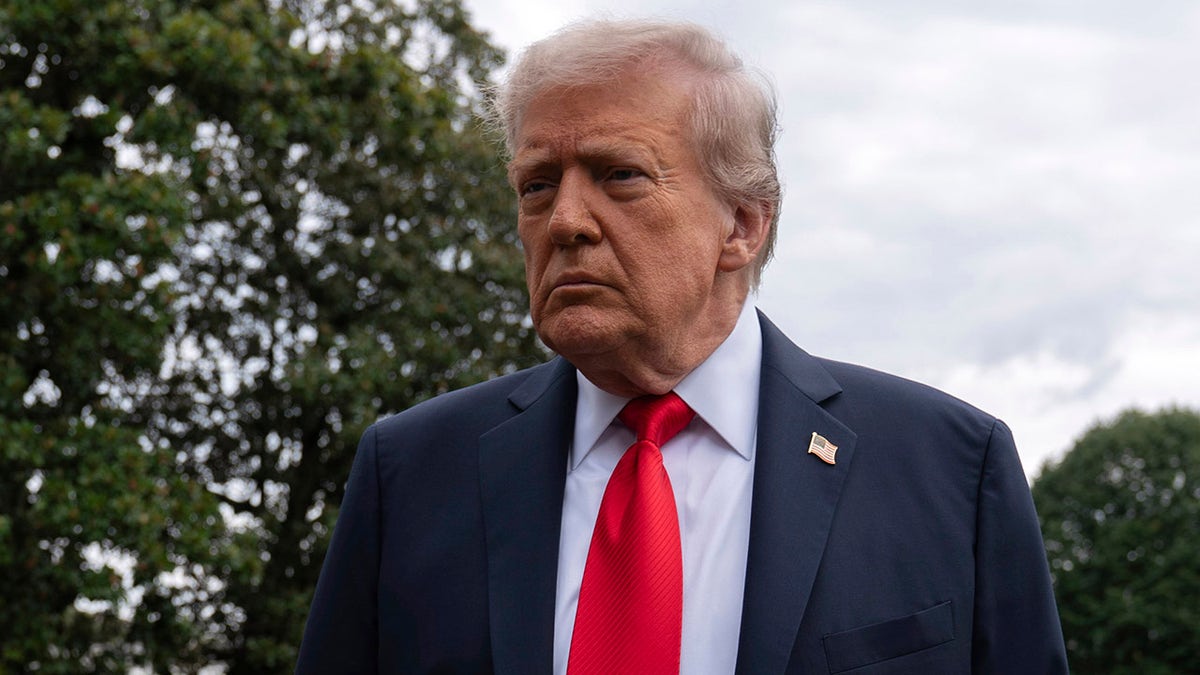 Trump talks to reporters