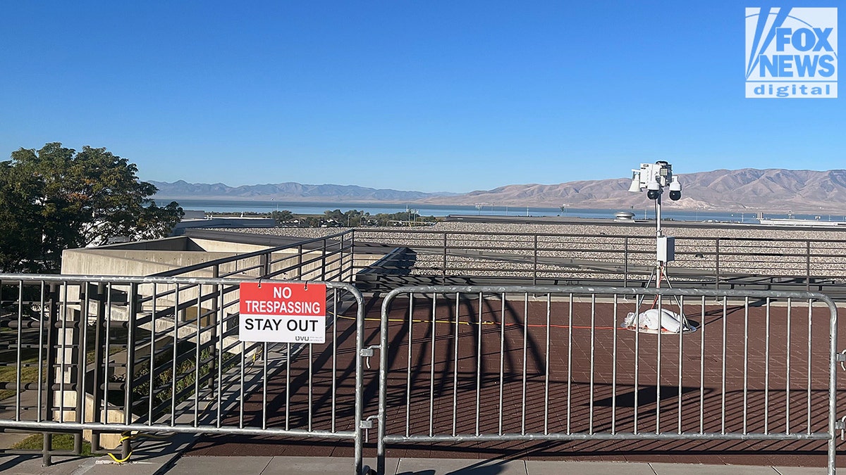 Closed off area of Losee Center roof