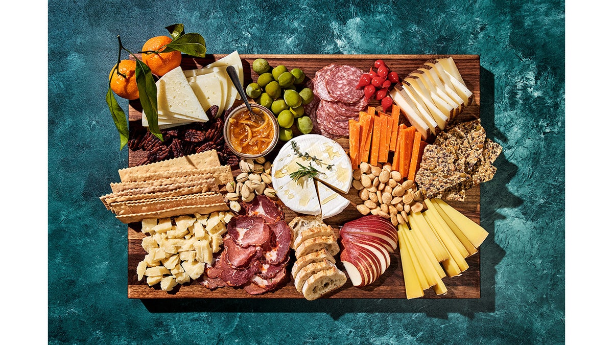 This stunning board is perfect for displaying your meats and cheeses.