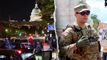 Washington, D.C., federal agents and National Guard soldier at Union Station