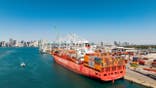 Ship enters the Port of Miami