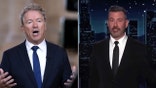 Sen. Rand Paul, left, Jimmy Kimmel, right.