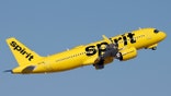 Spirit Airlines plane flying