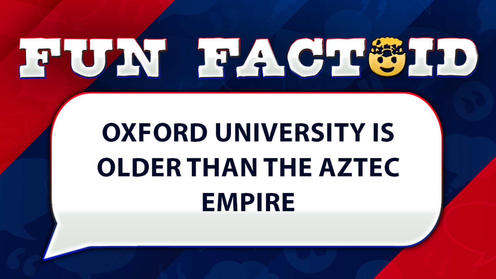 Oxford University is older than the Aztec Empire