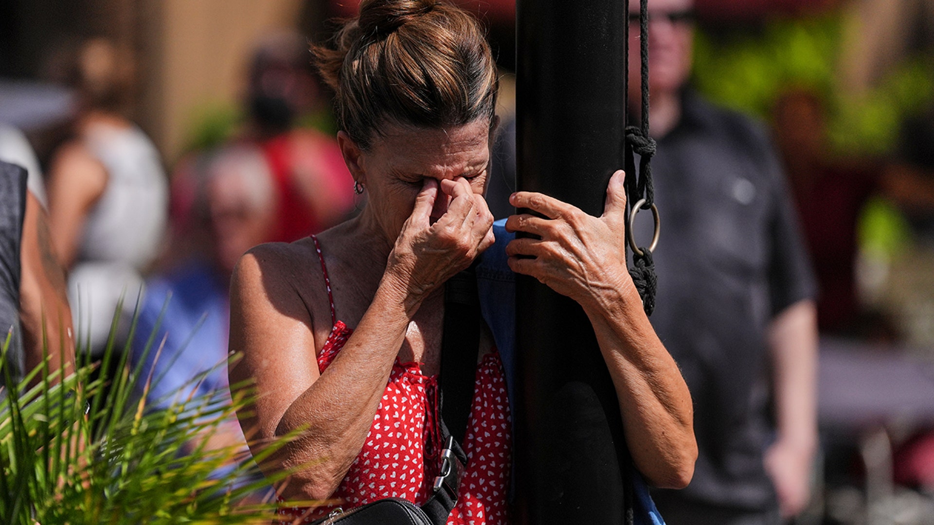 Mourners at Charlie Kirk memorial service