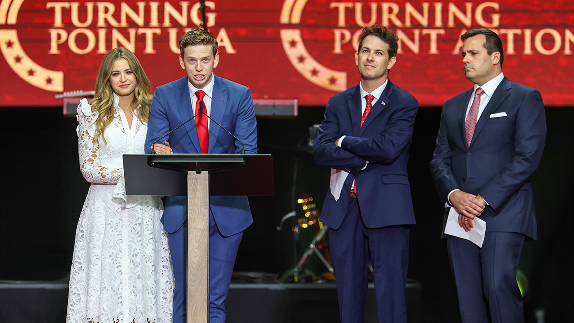 Speakers at Charlie Kirk memorial service