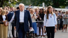 Trump and granddaughter Kai arrive at Bethpage Black for 2025 Ryder Cup