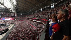 Charlie Kirk honored by 90K in one of the largest memorials for a private citizen