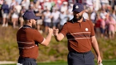 Jon Rahm makes spectacular chip to help boost Team Europe in second day of Ryder Cup