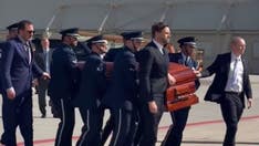 Vice President JD Vance escorts Charlie Kirk's casket before flight on Air Force Two from Utah to Arizona