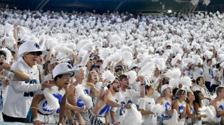 Fans wear iconic Charlie Kirk shirts at football game as his team earns stunning win - Fox News