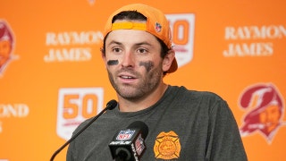 Baker Mayfield loses bet to coach Todd Bowles, has 'rough couple of days' including at press conference
