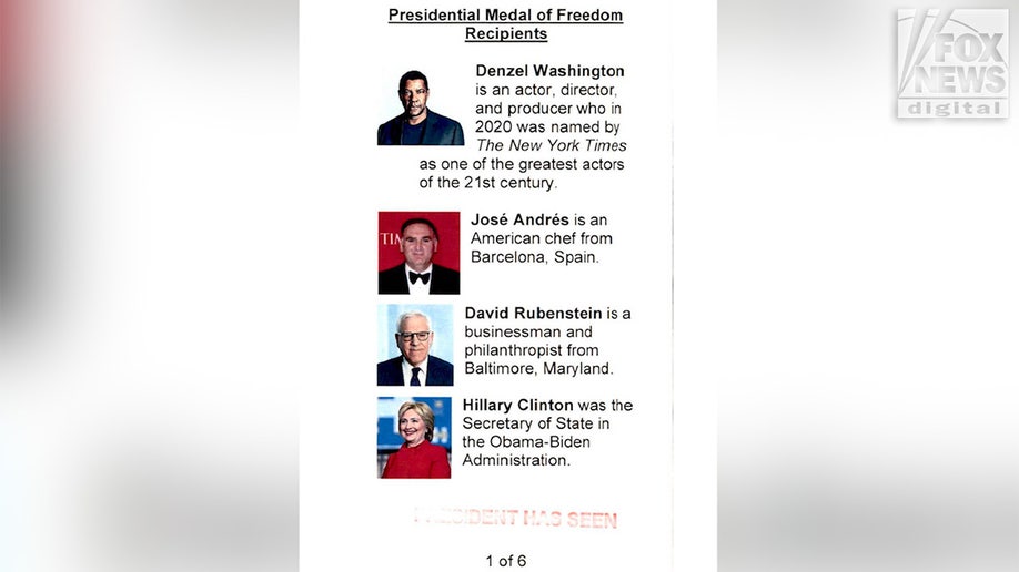 Biden Note Cards