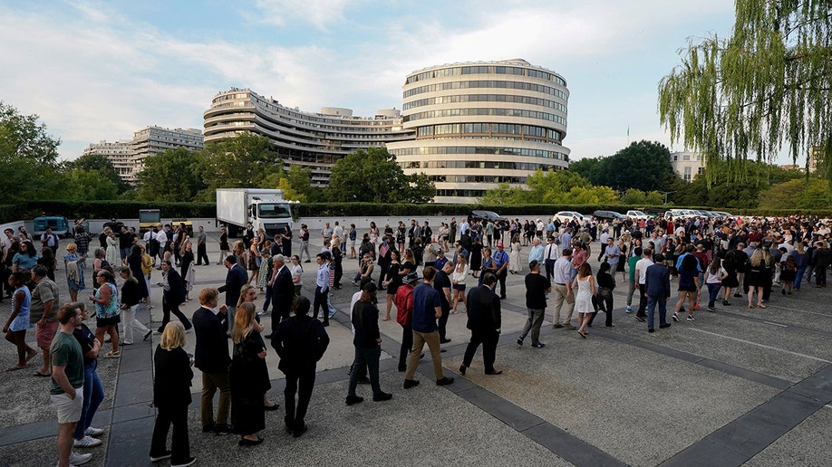 mourners wait in line for Charlie Kirk vigil