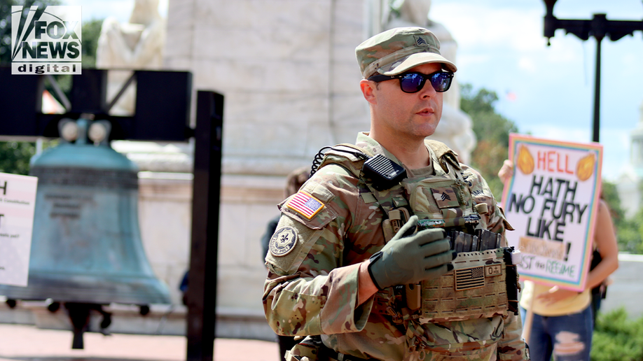 national guard at union station protest