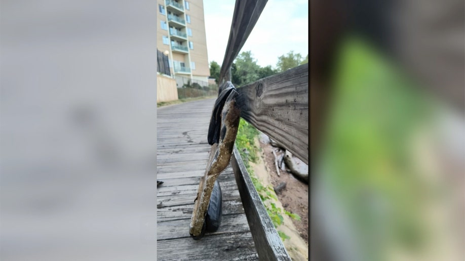 Side view of possible debris