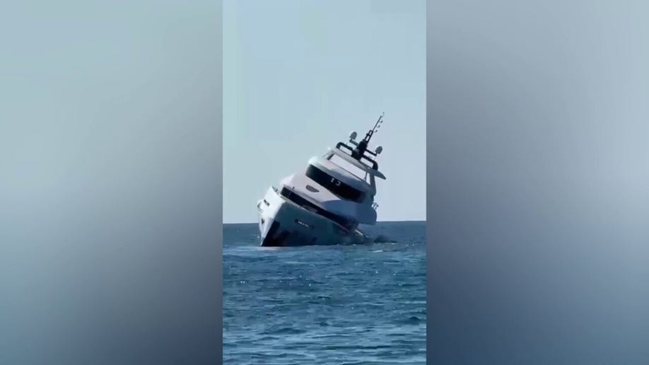 Turkish luxury yacht tipping over