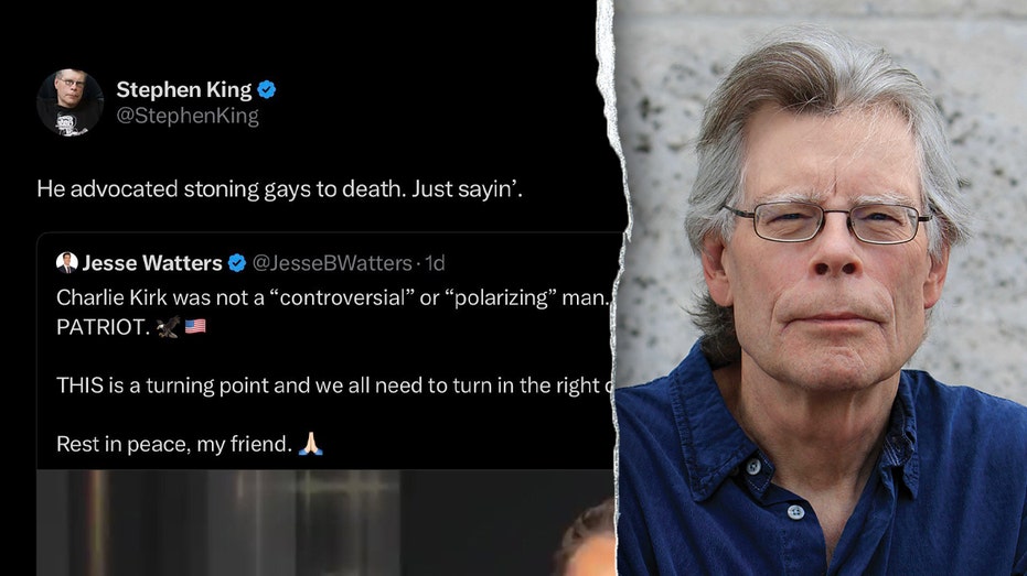 Stephen King apologizes, deletes X post claiming Charlie Kirk advocated 'stoning gays to death'