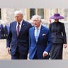 US President Donald Trump and King Charles III during the ceremonial welcome at Windsor Castle on September