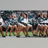 Eagles cheerleaders perform during game