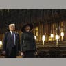 President Donald Trump and first lady Melania Trump attend a visit to St. George’s Chapel.