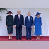 First Lady Melania Trump, President Donald Trump, King Charles III, and Queen Camilla during the State Visit at Windsor Castle.