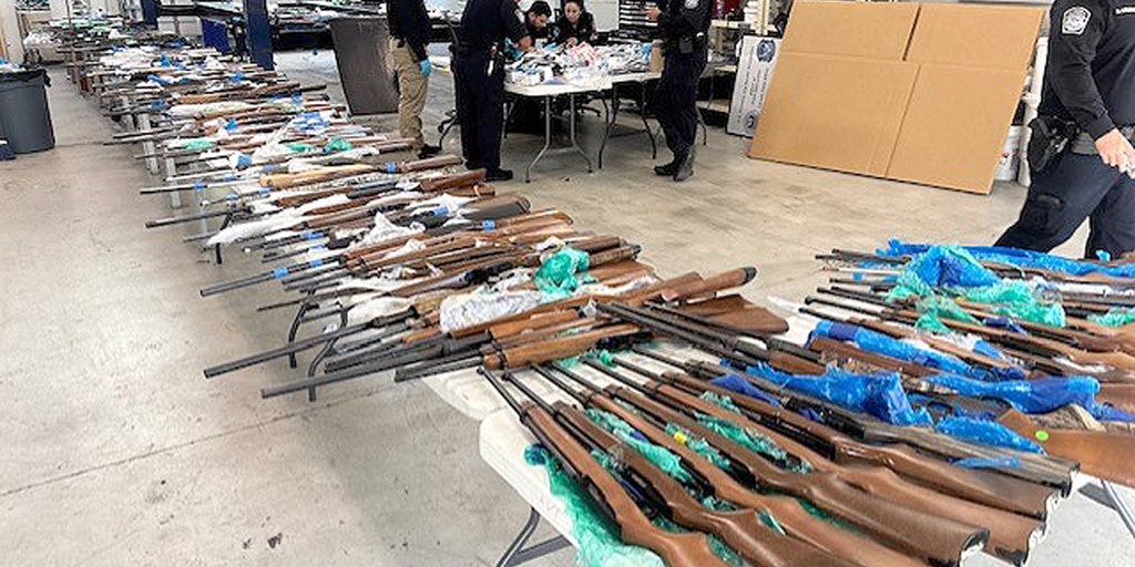 ICE, CBP seize 400 firearms hidden in fake trailer walls southern border crossing