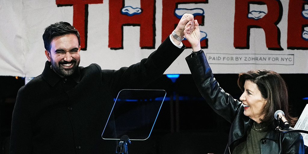 Mamdani Defends Hochul Amid 'Tax the Rich' Chants at NYC Rally