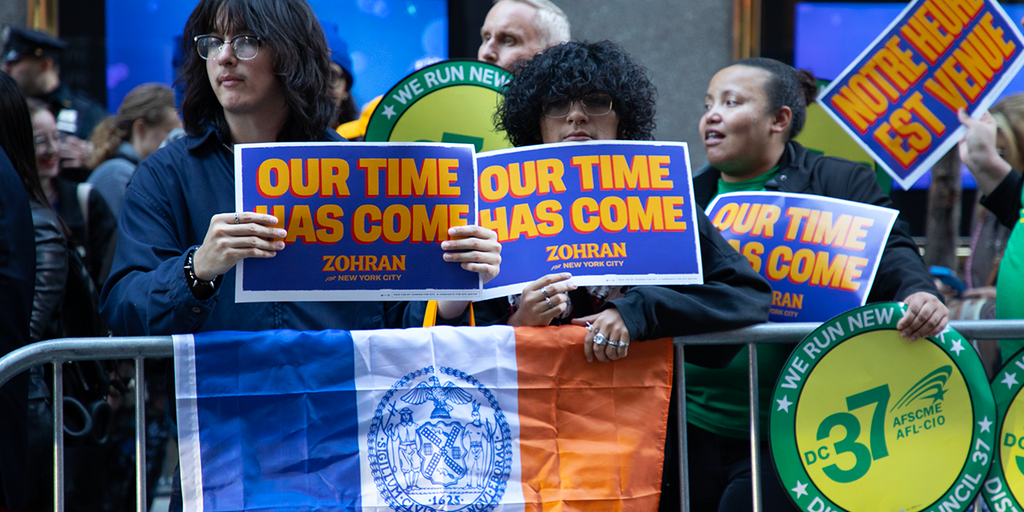 NYC mayoral candidates debate as supporters rally outside the