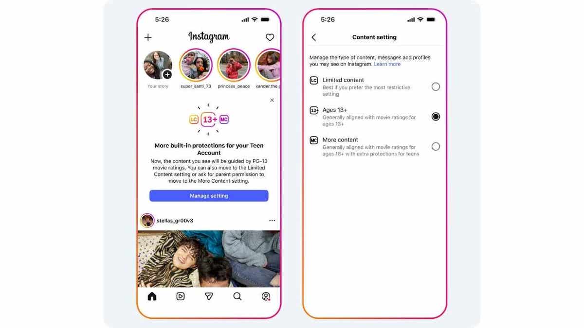 Instagram on a phone screen