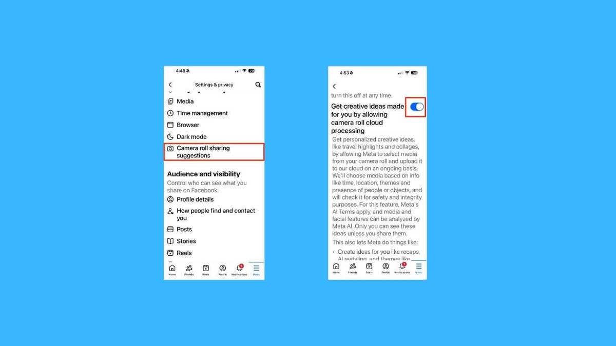 Camera roll instructions.