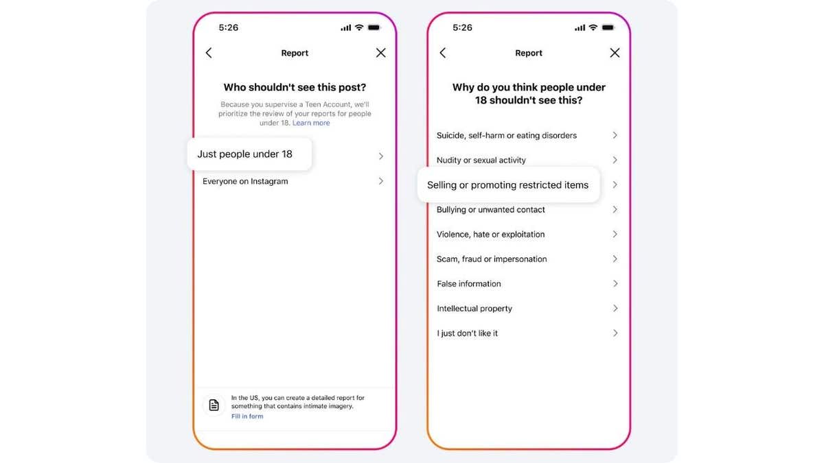 If you spot something inappropriate or unsafe, tap the three dots on any post and select