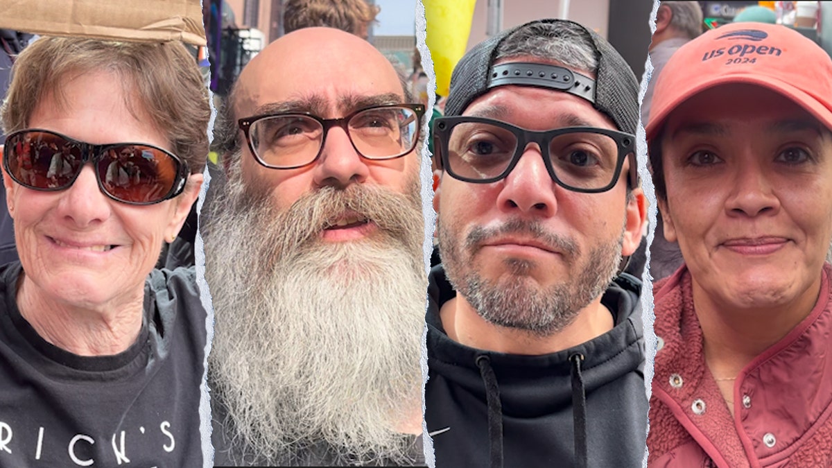 4 way split of protesters at NYC "No Kings" protest