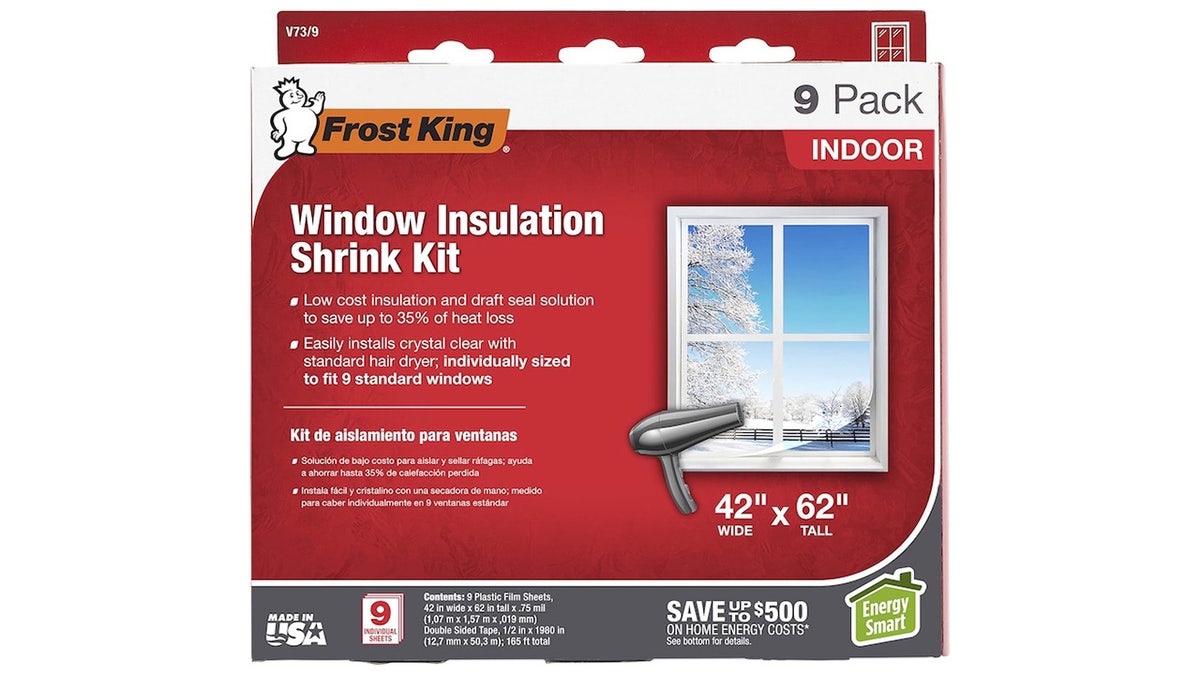 Cover old, drafty windows with these insulation kits.